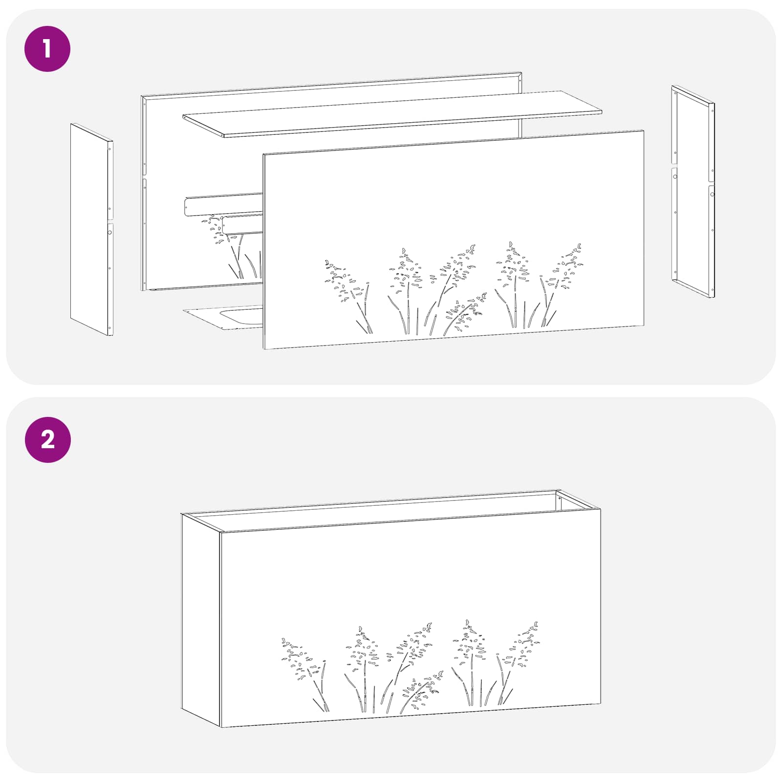 Plantenbak Roestkleurig 100 x 30 x 49 cm weervast staal image 11