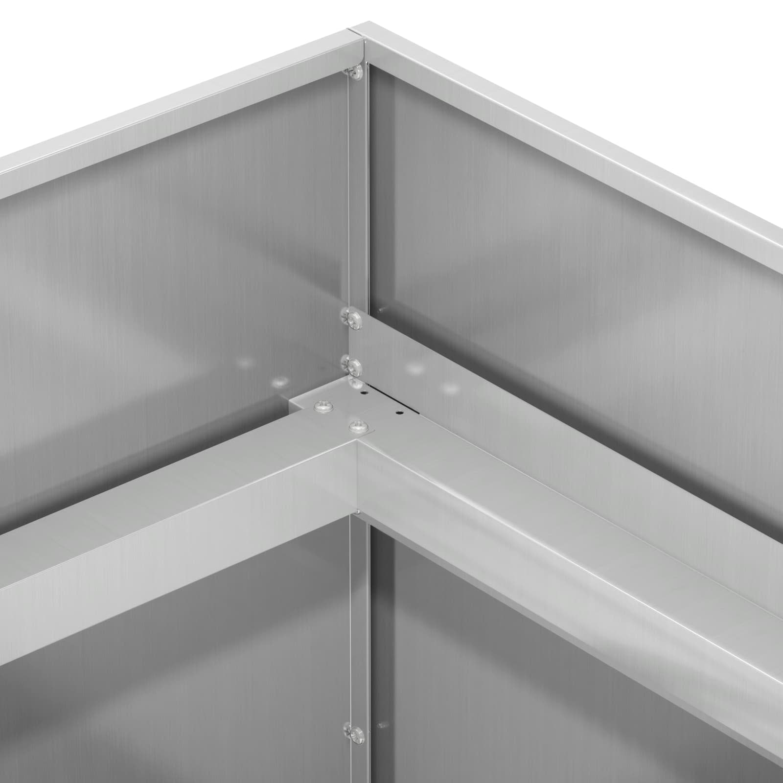 Plantenbak zilver 40 x 40 x 60 cm Gegalvaniseerd staal image 5