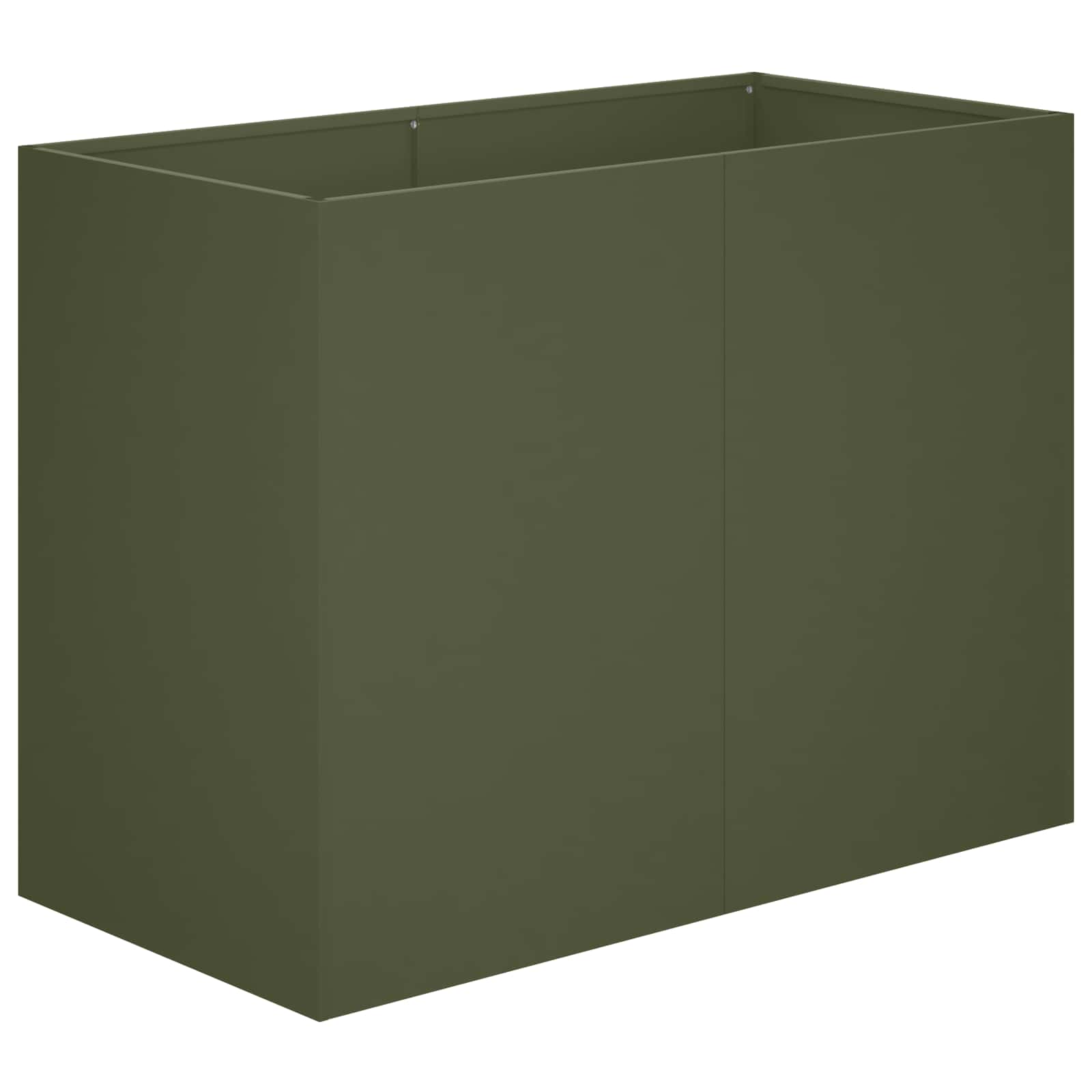 Plantenbak Olijfgroen 80 x 40 x 60 cm Koudgewalst staal image 2