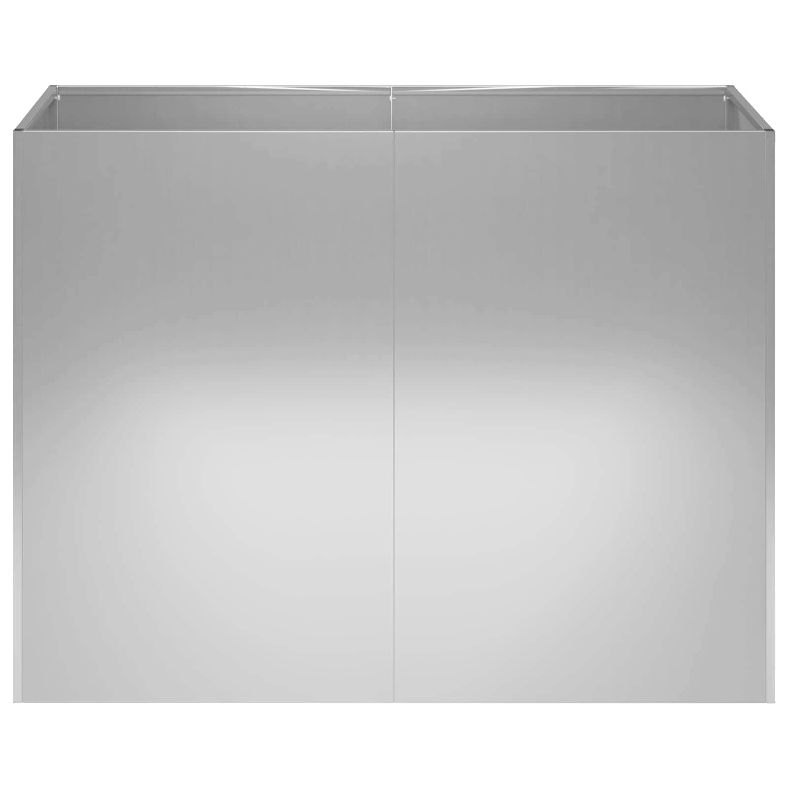 Plantenbak zilver 80 x 40 x 60 cm Gegalvaniseerd staal image 3