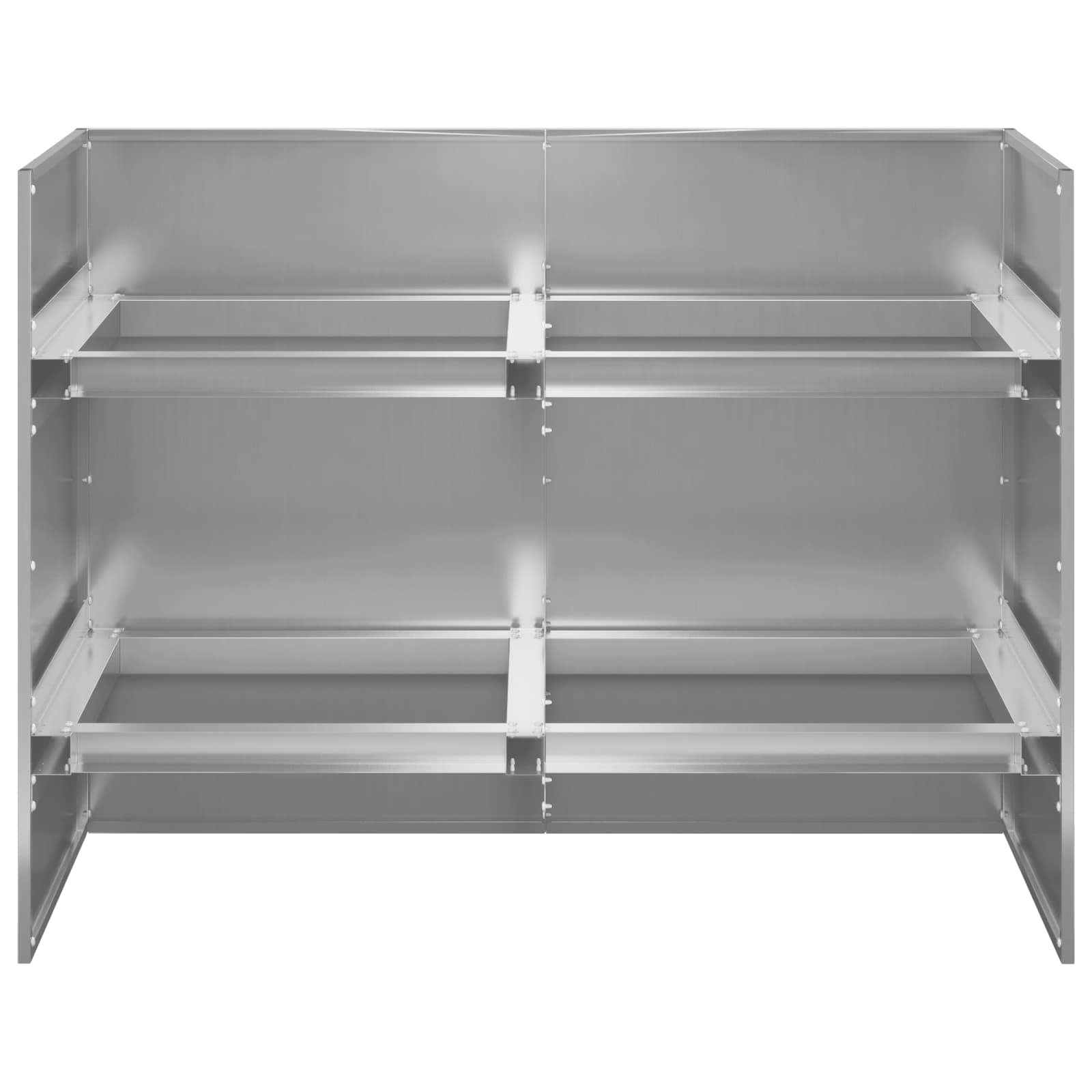 Plantenbak zilver 80 x 40 x 60 cm Gegalvaniseerd staal image 6