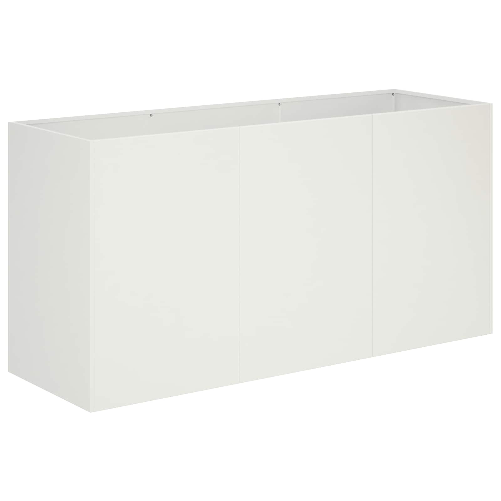 Plantenbak Wit 120 x 40 x 60 cm Koudgewalst staal image 2