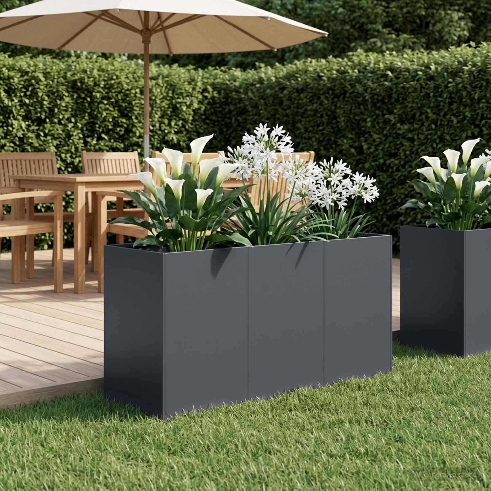 Plantenbak Antraciet 120 x 40 x 60 cm Koudgewalst staal image 1