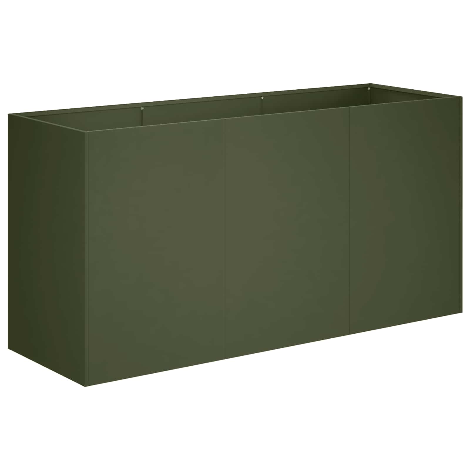 Plantenbak Olijfgroen 120 x 40 x 60 cm Koudgewalst staal image 2