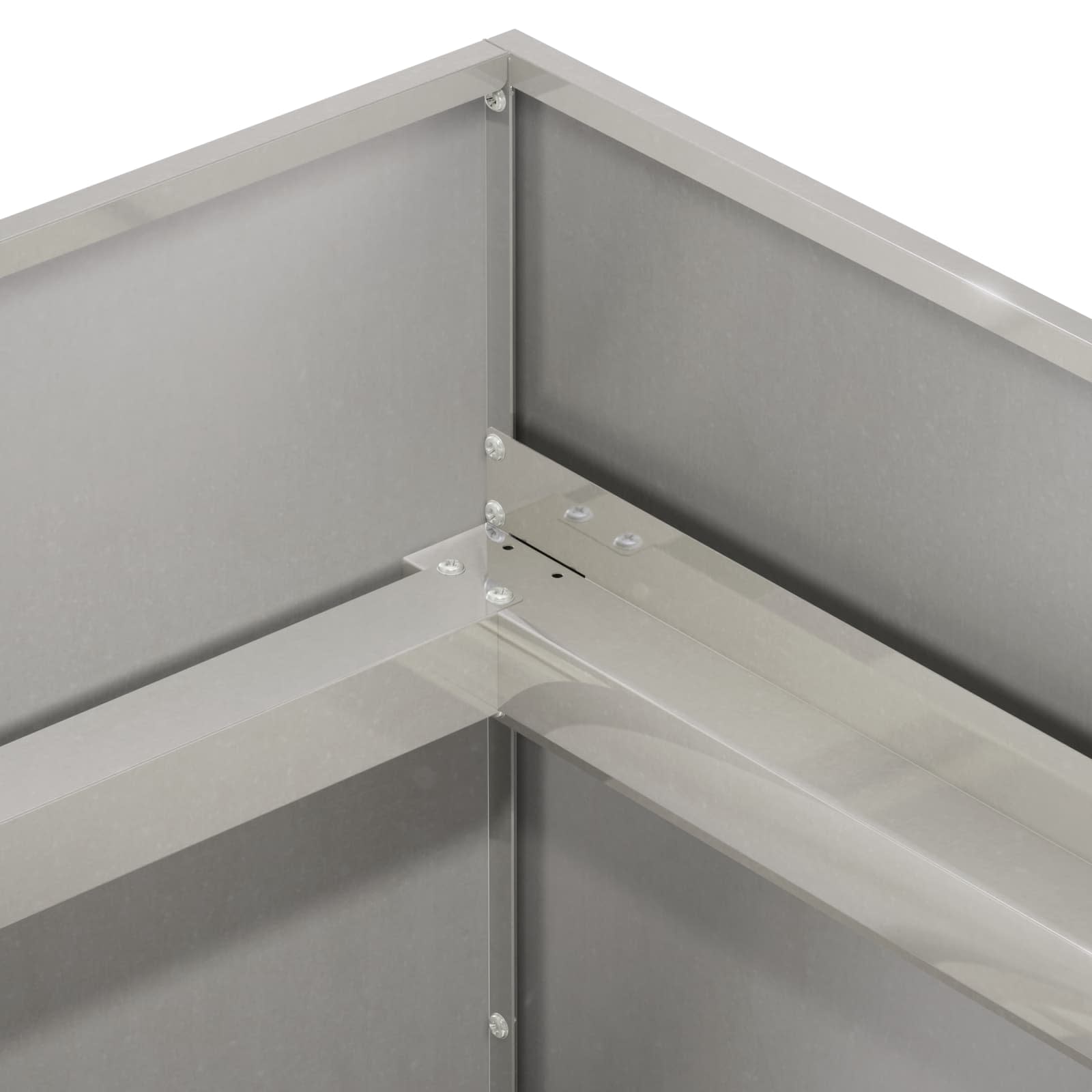 Plantenbak zilver 120 x 40 x 60 cm Roestvrij staal image 5