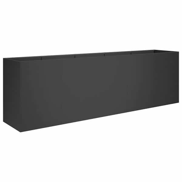 vidaXL Aia istutuspot Must 200 x 40 x 60 cm K&uuml;lmvalmistatud teras