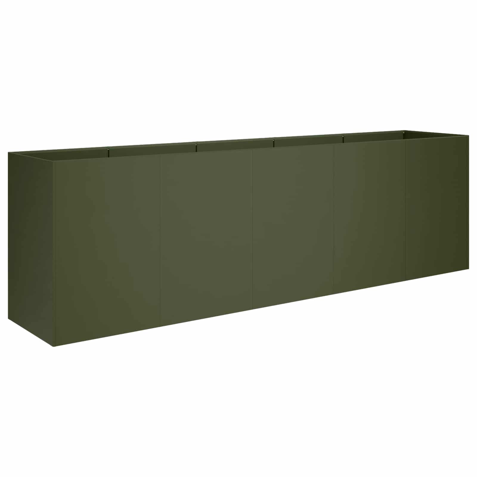 Plantenbak Olijfgroen 200 x 40 x 60 cm Koudgewalst staal image 2