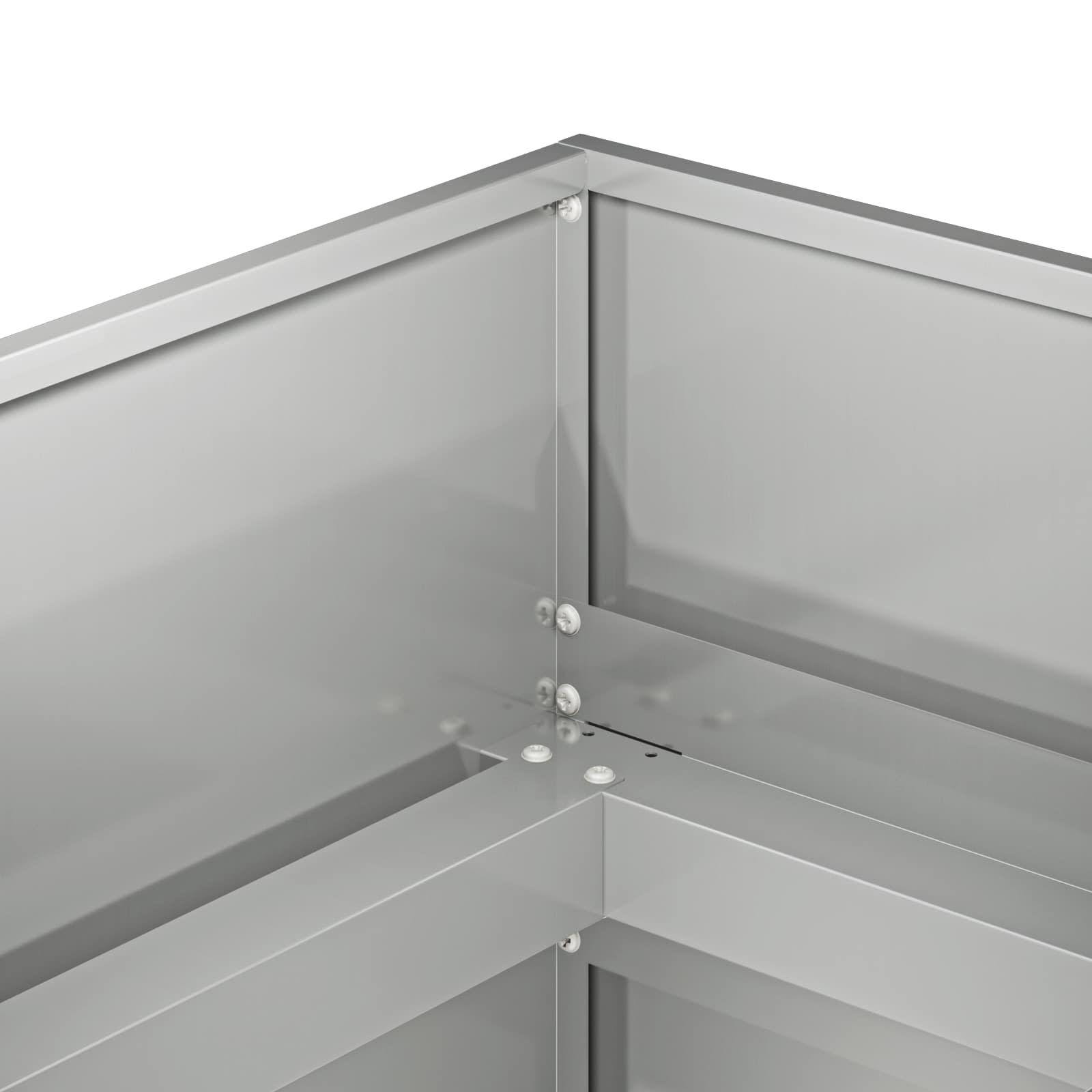 Plantenbak zilver 200 x 40 x 60 cm Gegalvaniseerd staal image 5