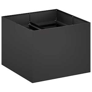 vidaXL Aia istutuspot Must 80 x 80 x 60 cm K&uuml;lmvalmistatud teras