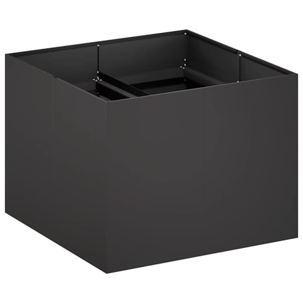 vidaXL Aia istutuspot Must 80 x 80 x 60 cm K&uuml;lmvalmistatud teras