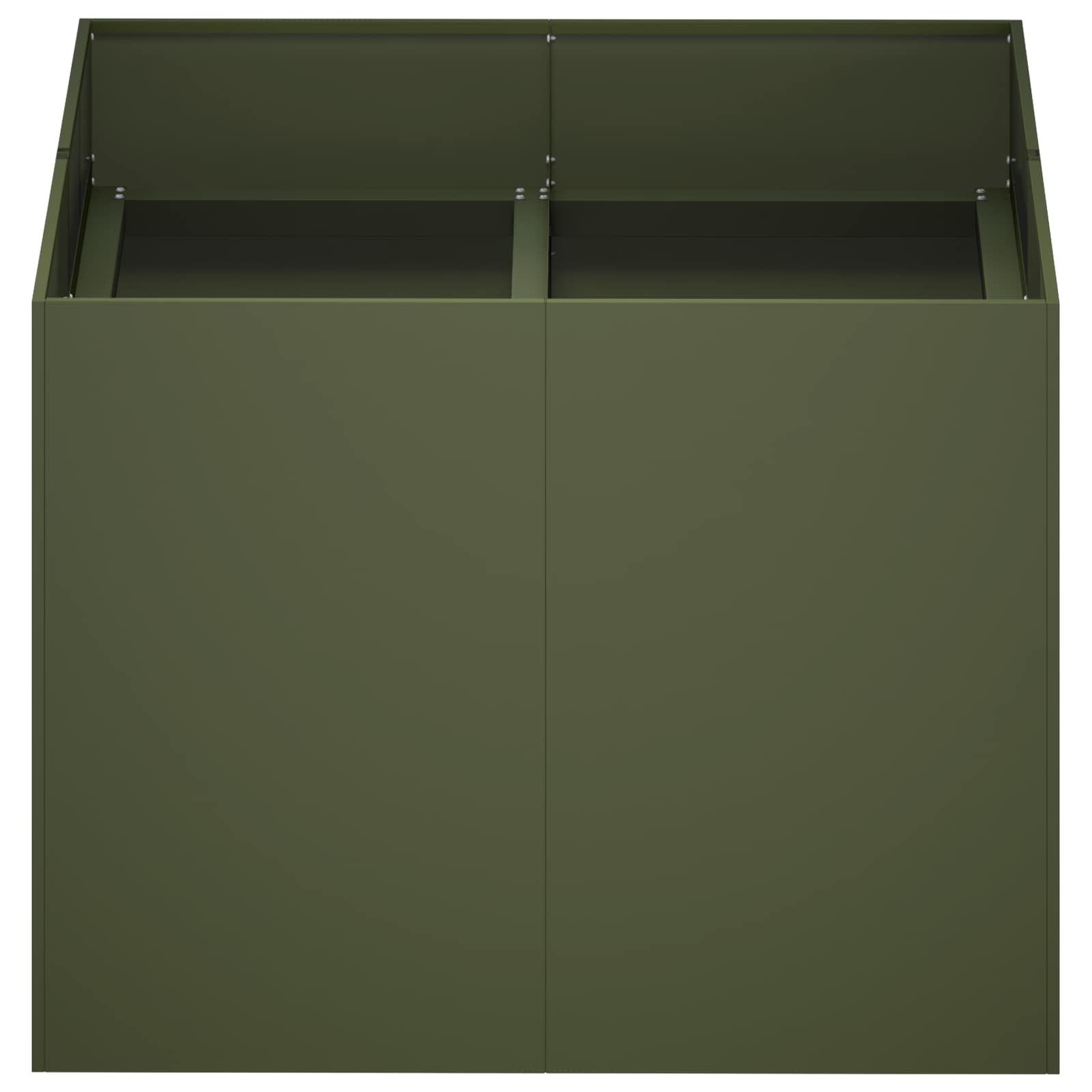 Plantenbak Olijfgroen 80 x 80 x 60 cm Koudgewalst staal image 3
