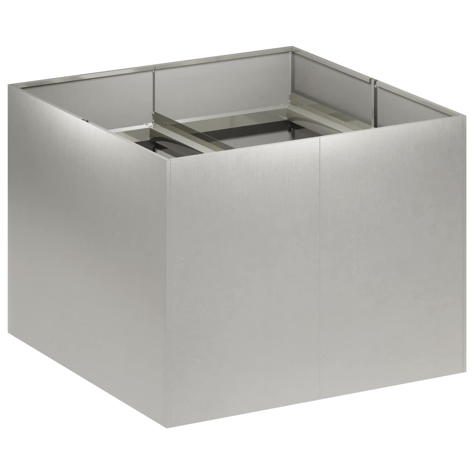 Plantenbak zilver 80 x 80 x 60 cm Roestvrij staal image 2
