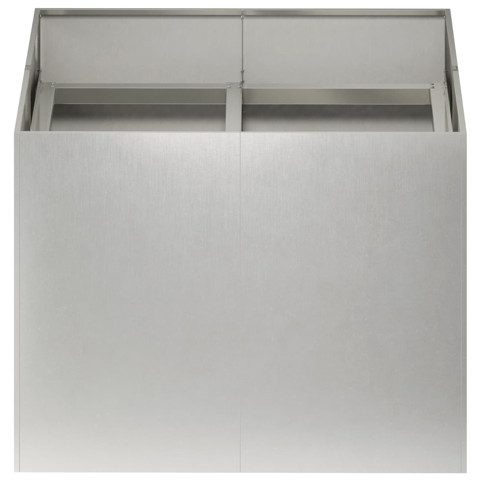 Plantenbak zilver 80 x 80 x 60 cm Roestvrij staal image 3