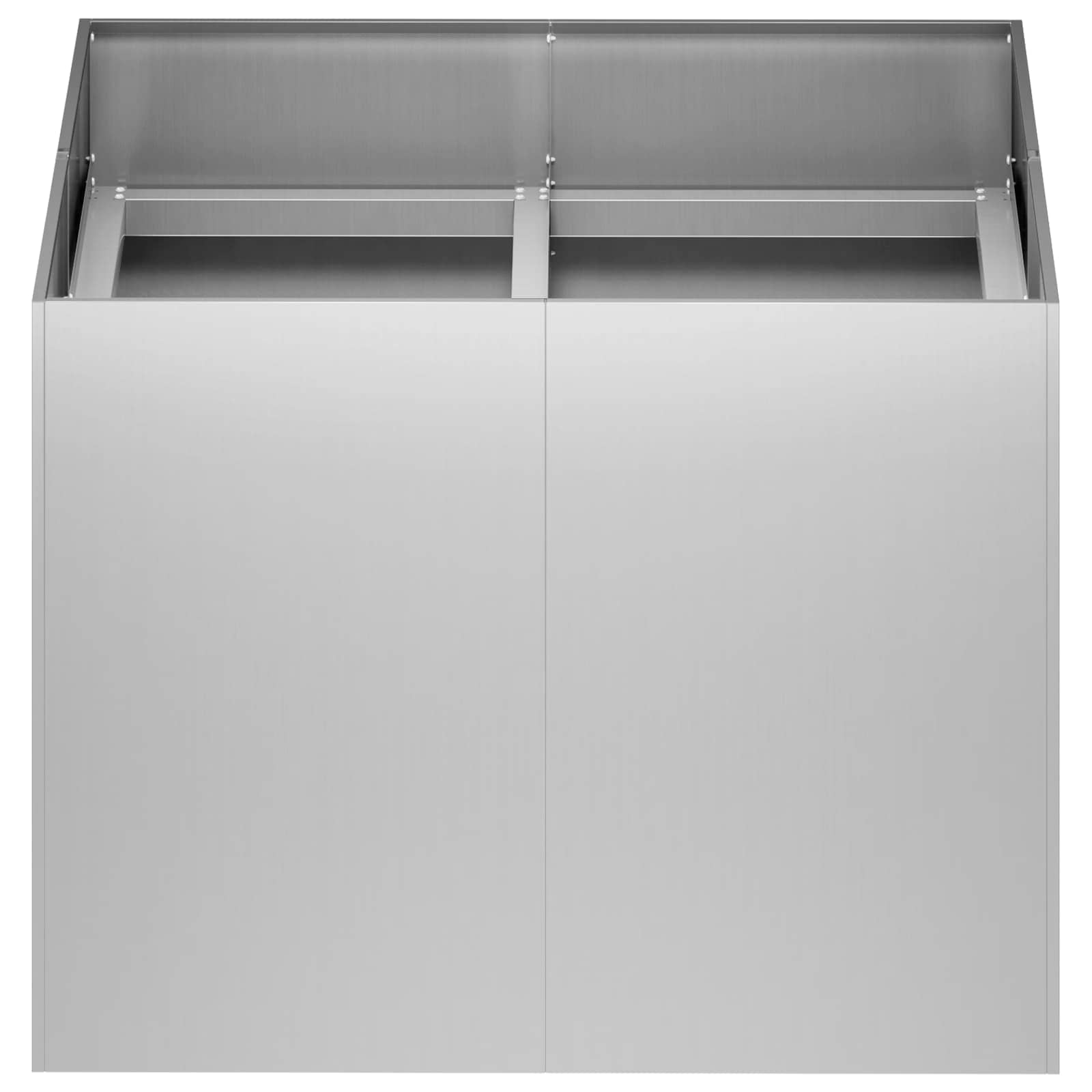 Plantenbak zilver 80 x 80 x 60 cm Gegalvaniseerd staal image 3