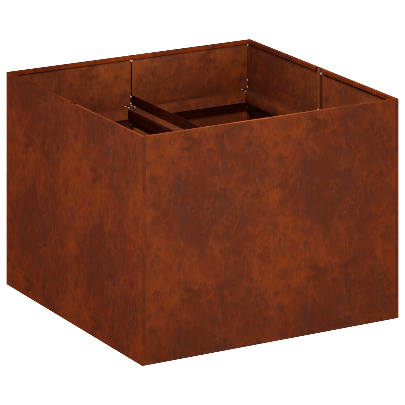 Plantenbak Roestkleurig 80 x 80 x 60 cm weervast staal image 2