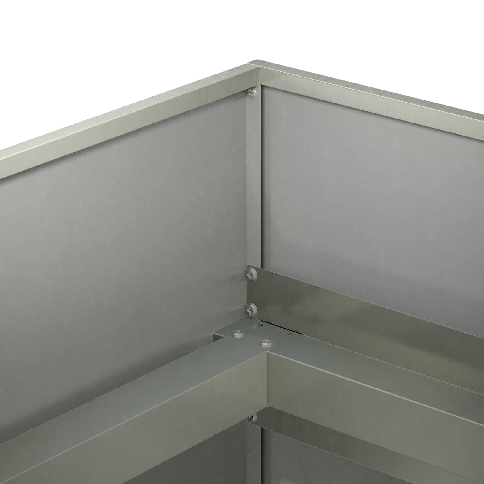 Plantenbak zilver 120 x 80 x 60 cm Roestvrij staal image 5