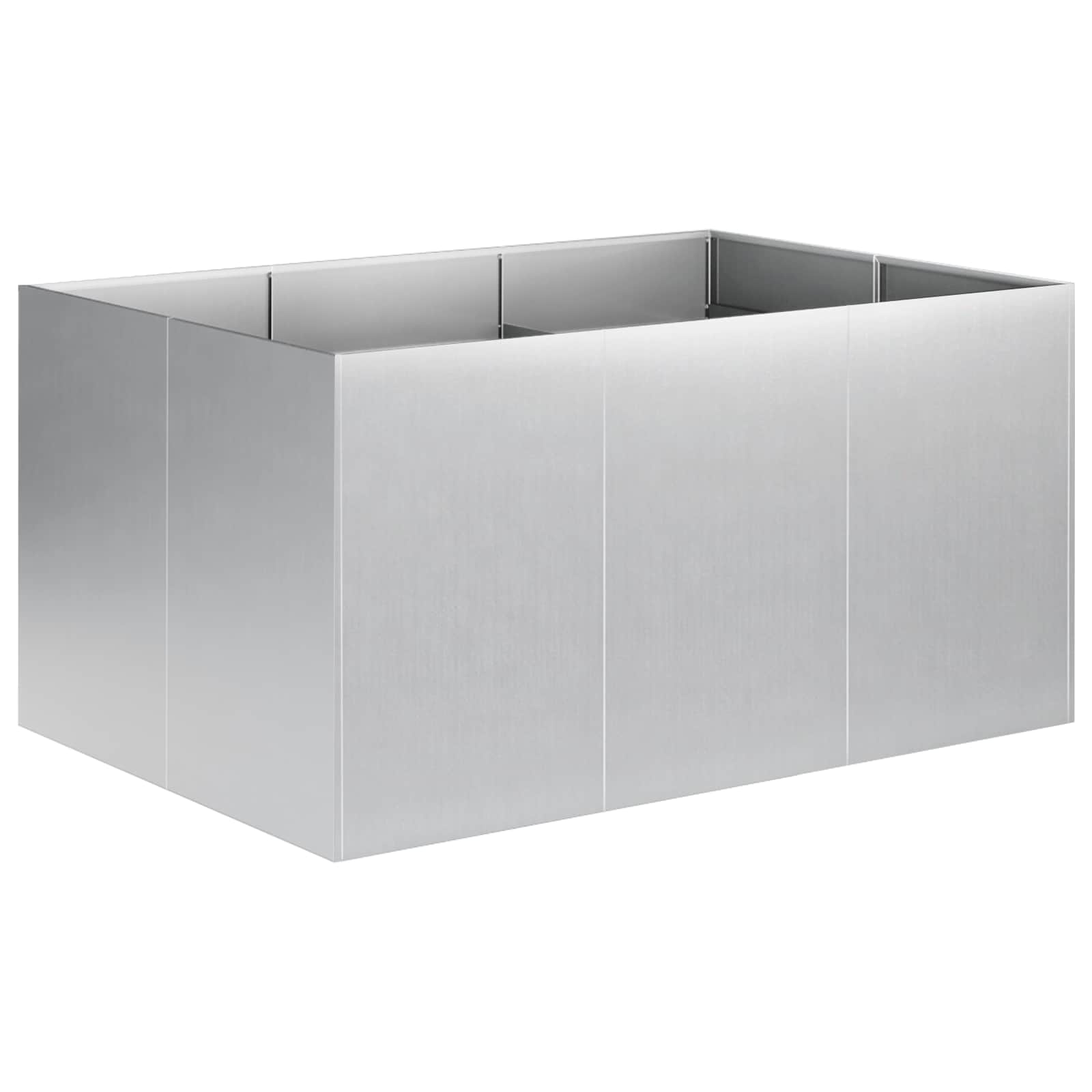 Plantenbak zilver 120 x 80 x 60 cm Gegalvaniseerd staal image 2