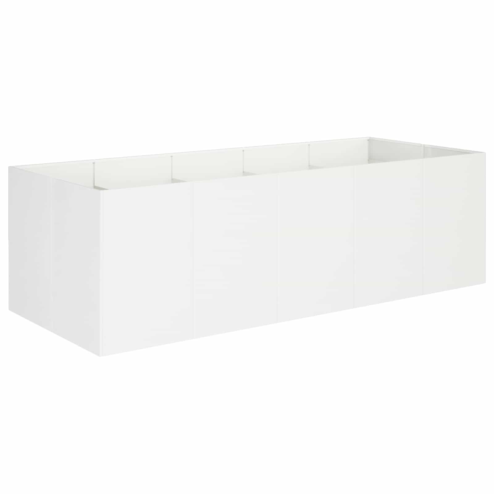 Plantenbak Wit 200 x 80 x 60 cm Koudgewalst staal image 2