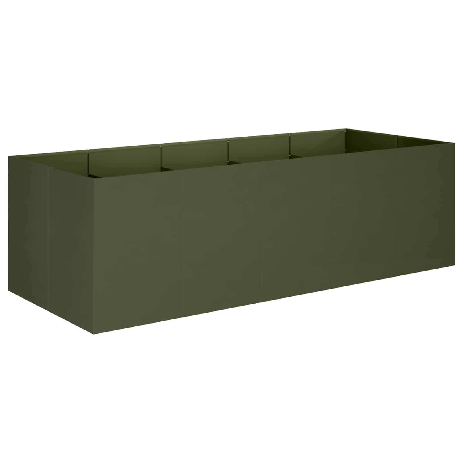 Plantenbak Olijfgroen 200 x 80 x 60 cm Koudgewalst staal image 2