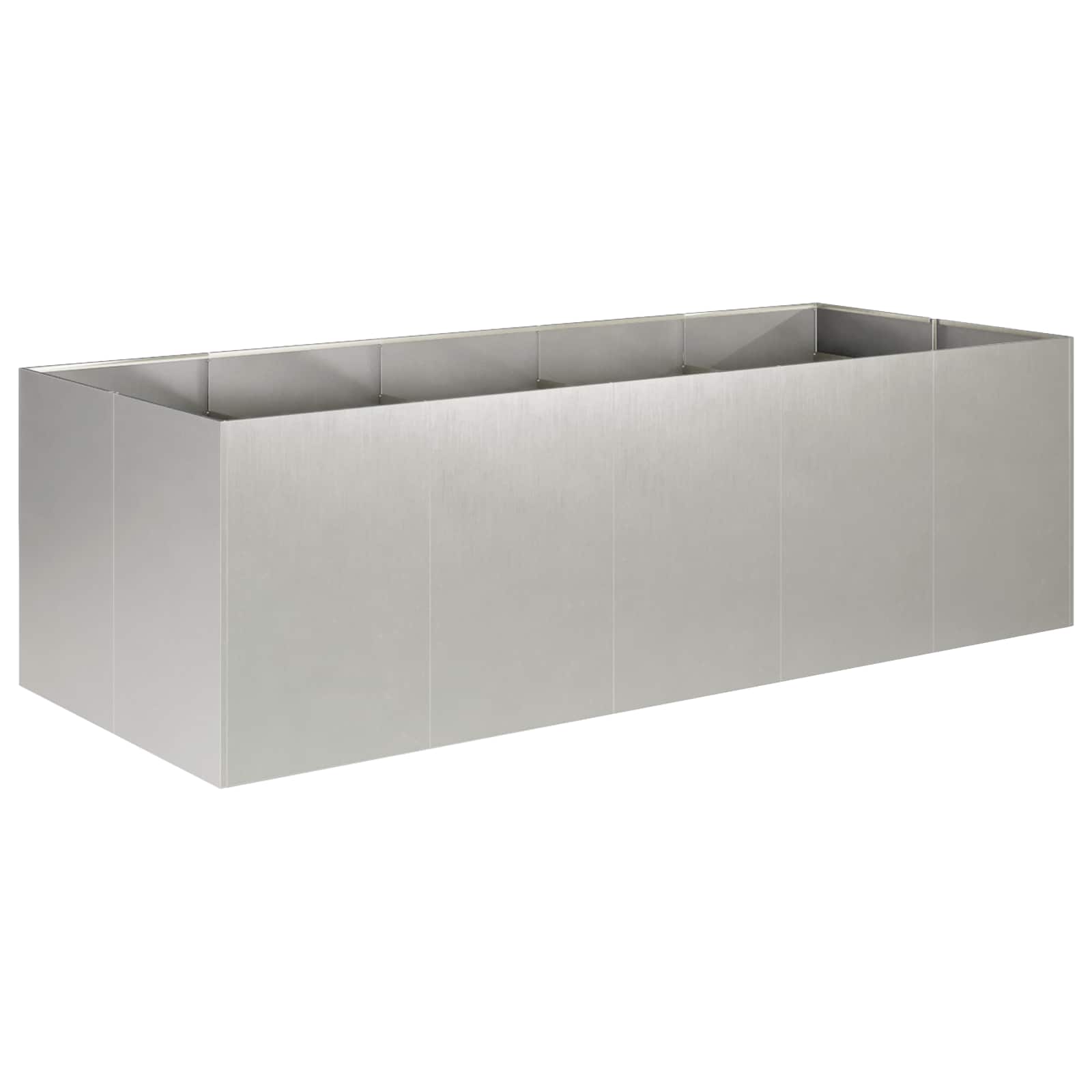 Plantenbak zilver 200 x 80 x 60 cm Roestvrij staal image 2