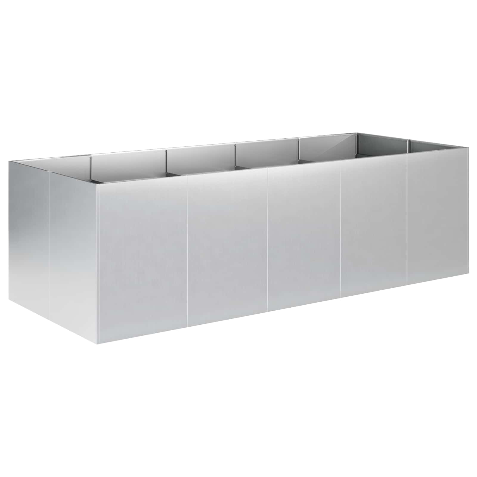 Plantenbak zilver 200 x 80 x 60 cm Gegalvaniseerd staal image 2