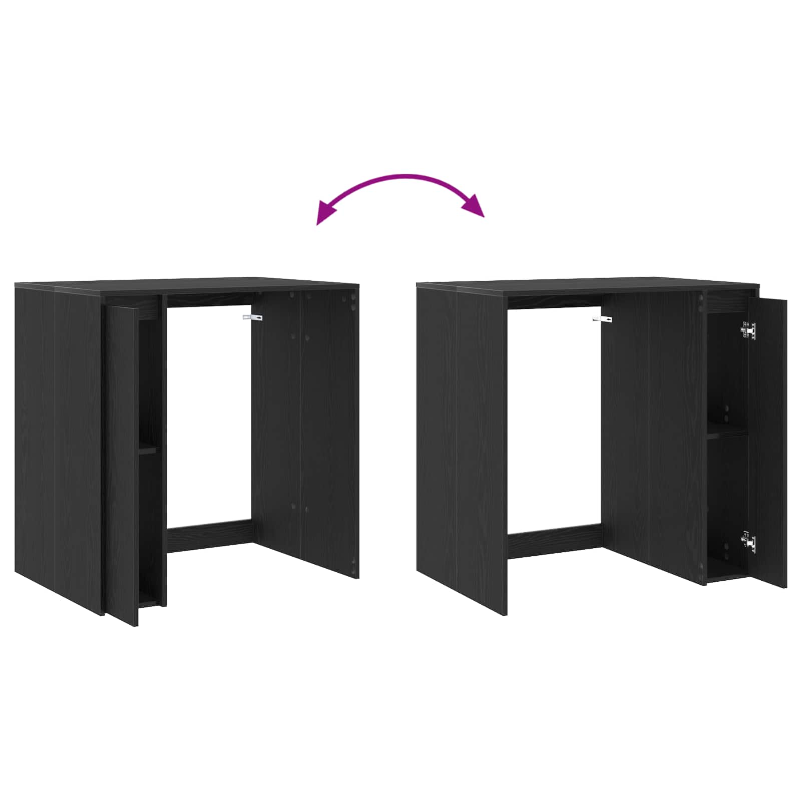 Omara za pralni stroj z vrati Črna Orehovina 87 x 60 x 89 cm - slika 8