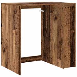 vidaXL Pesumasina kapp uksega Vana puit 87 x 60 x 89 cm Tehispuit