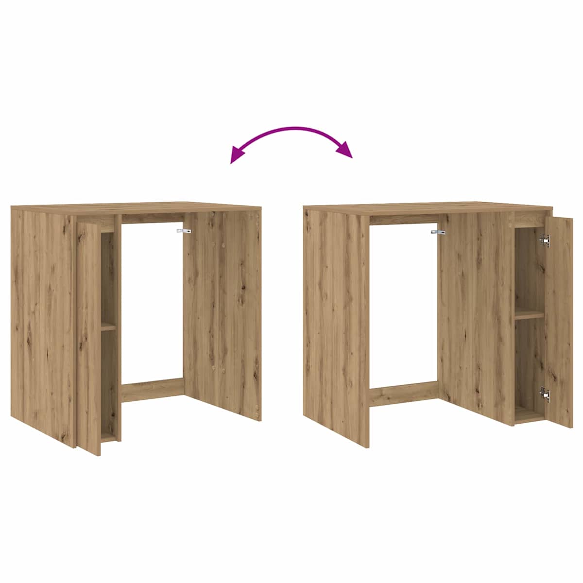 Vaskemaskine Skab 87 x 60 x 89 cm Konstrueret træ - Billede 10
