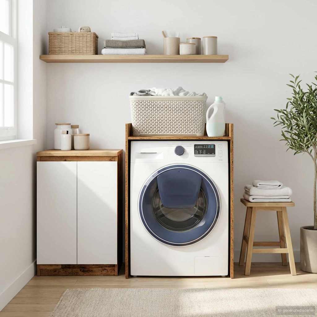 Pyykinpesukonekaappi Vanha puu 67,5 x 62 x 97 cm Tekninen puu