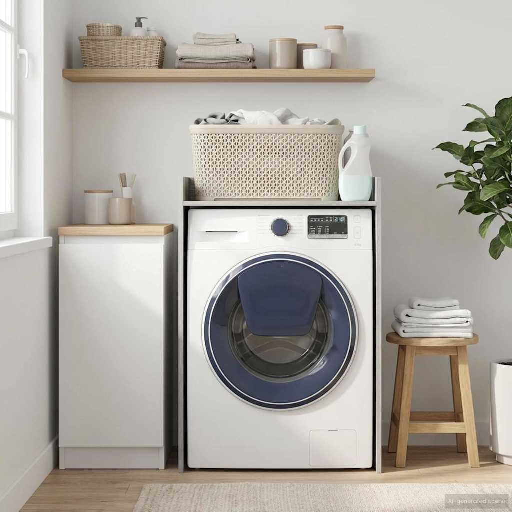 vidaXL Waschmaschinen-Schrank Graues Sonoma 67,5 x 48 x 97 cm