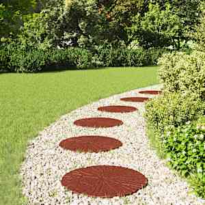 Stepping Stone 6 pcs Červená Ø 45 x 1,8 cm Guma