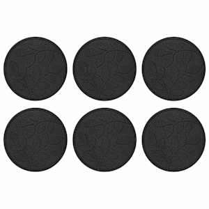 vidaXL Sammukhind 6 tk Must &Oslash; 44 x 2 cm Kumm