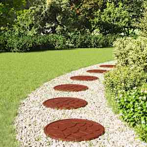 Korak kamen 6 pcs Rdeča Ø 44 x 2 cm Guma