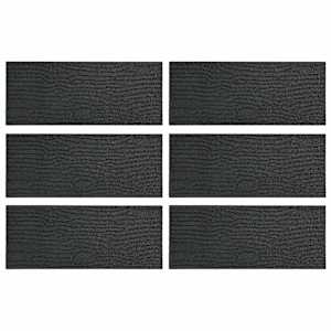 vidaXL Sammukhind 6 tk Must 60,5 x 25 x 2 cm Kumm