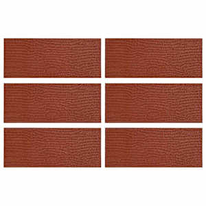vidaXL Sammukhind 6 tk Punane 60,5 x 25 x 2 cm Kumm