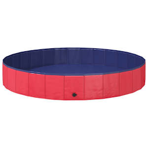 vidaXL Koera bassein &Oslash;200 x 30 cm Paks PVC Punane