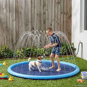 Vodna blazina za otroke in pse Modra Ø200 x 9 cm PVC