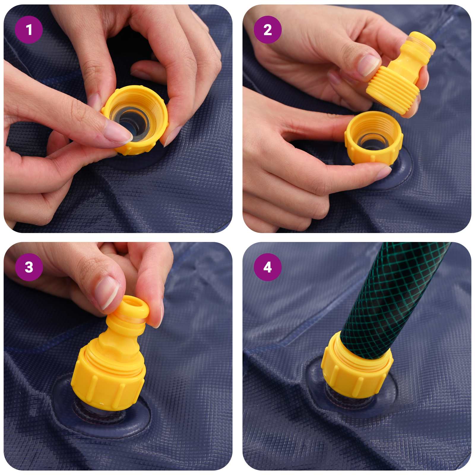 Waterspeelmat voor kinderen en honden Blauw Ø200 x 9 cm PVC image 6