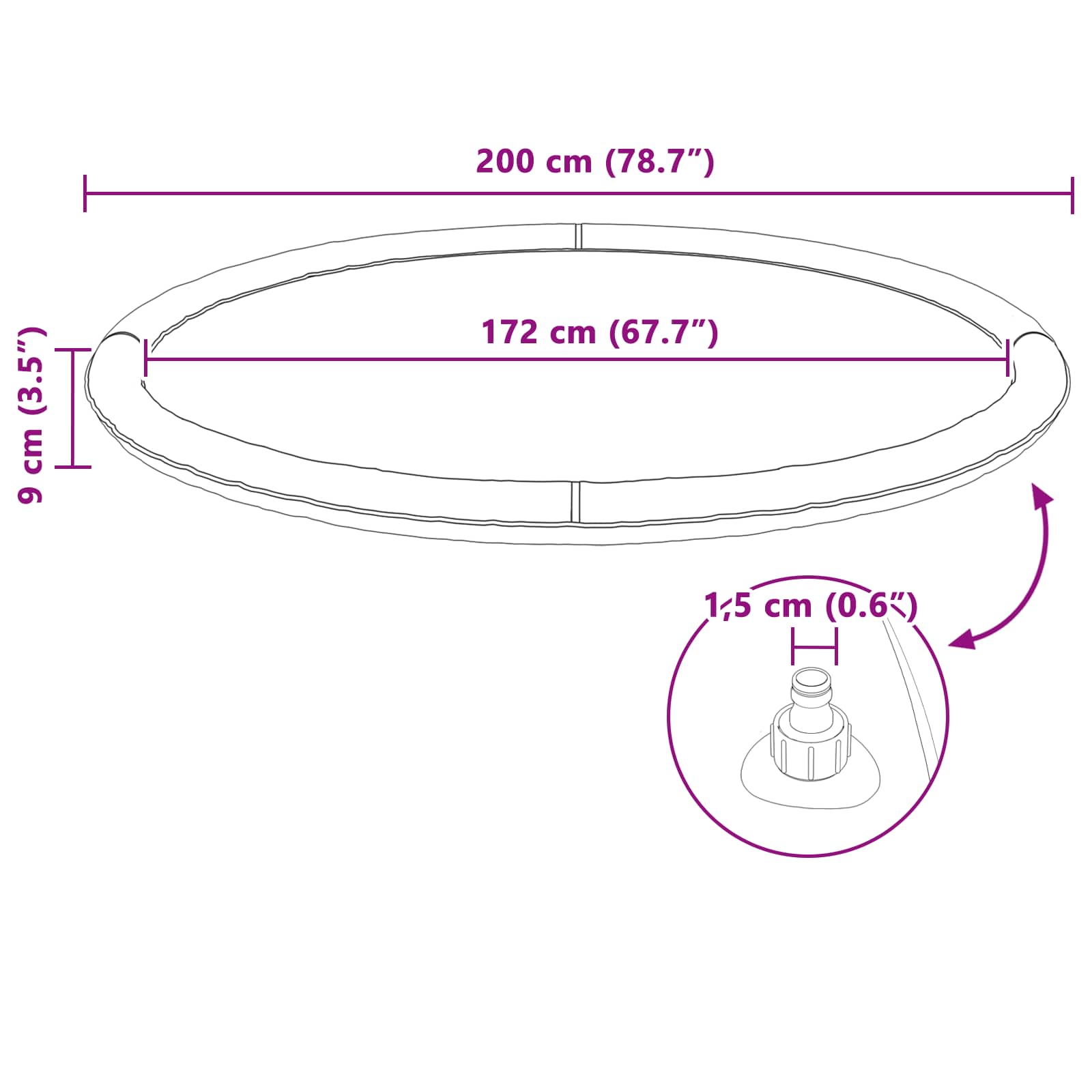Waterspeelmat voor kinderen en honden Blauw Ø200 x 9 cm PVC image 7
