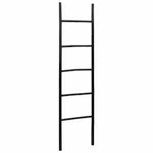 vidaXL Tekikottide redel Must 50 x 190 cm Bambus
