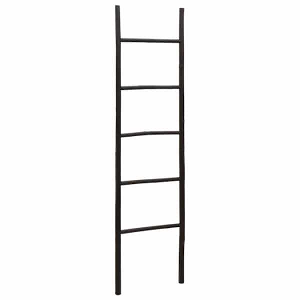 vidaXL Tekikottide redel Must 40 x 150 cm Bambus