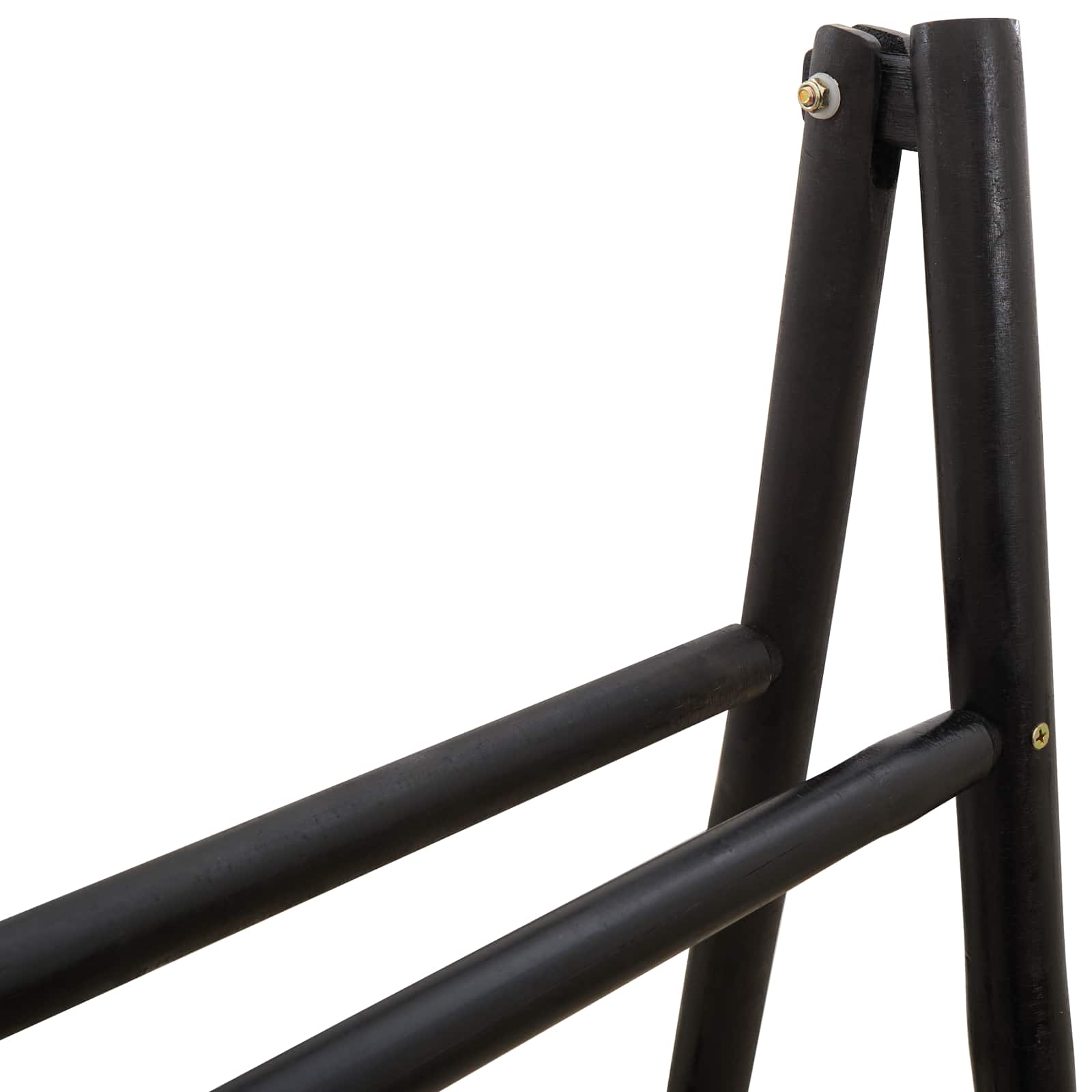 Dubbele Handdoekladder Zwart 50 x 50 x 159 cm Bamboe image 4