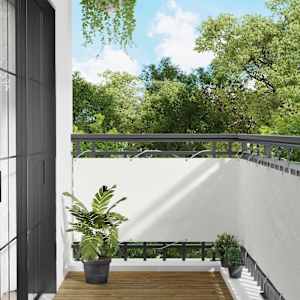 Balconska mreža Bela 75 x 200 cm PU premazan oxford alu
