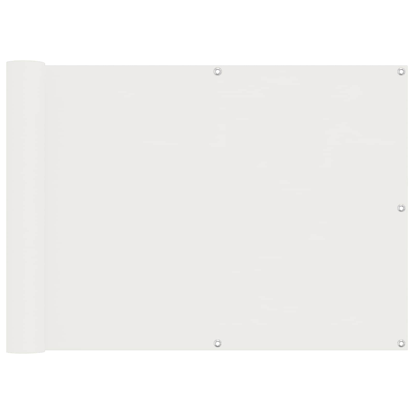 Balkon Scherm Wit 75 x 200 cm PU gecoat oxford alu image 2