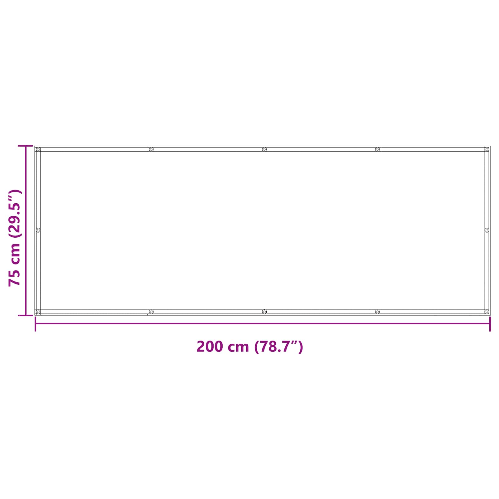 Balkon Scherm Geel en Wit 75 x 200 cm PU gecoat oxford alu image 8