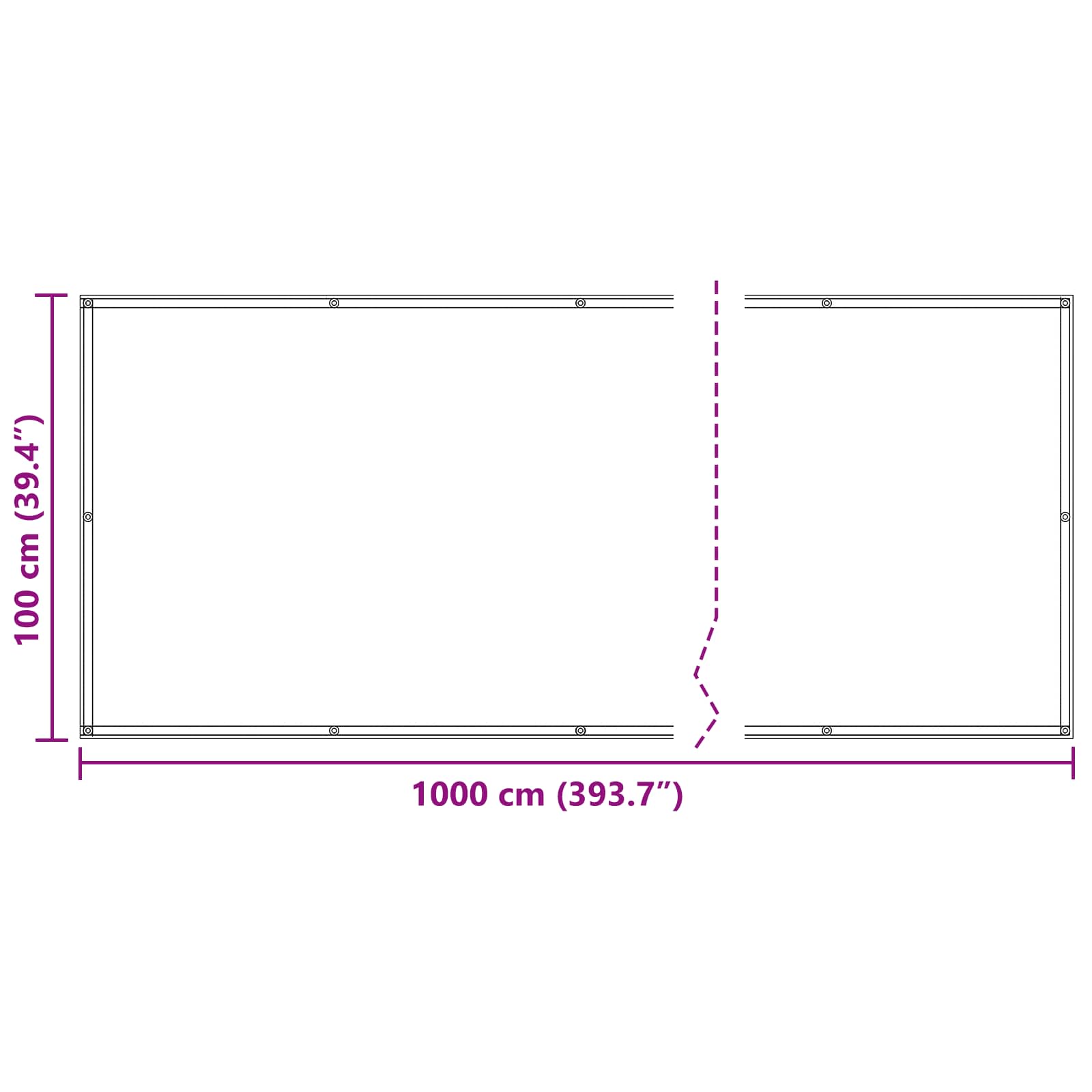 Balkon Scherm Geel en Wit 100 x 1000 cm Oxford Stof image 8