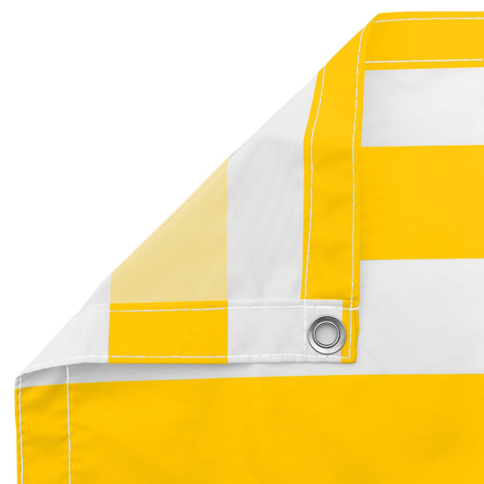 Balkon Scherm Geel en Wit 110 x 400 cm Oxford Stof image 5