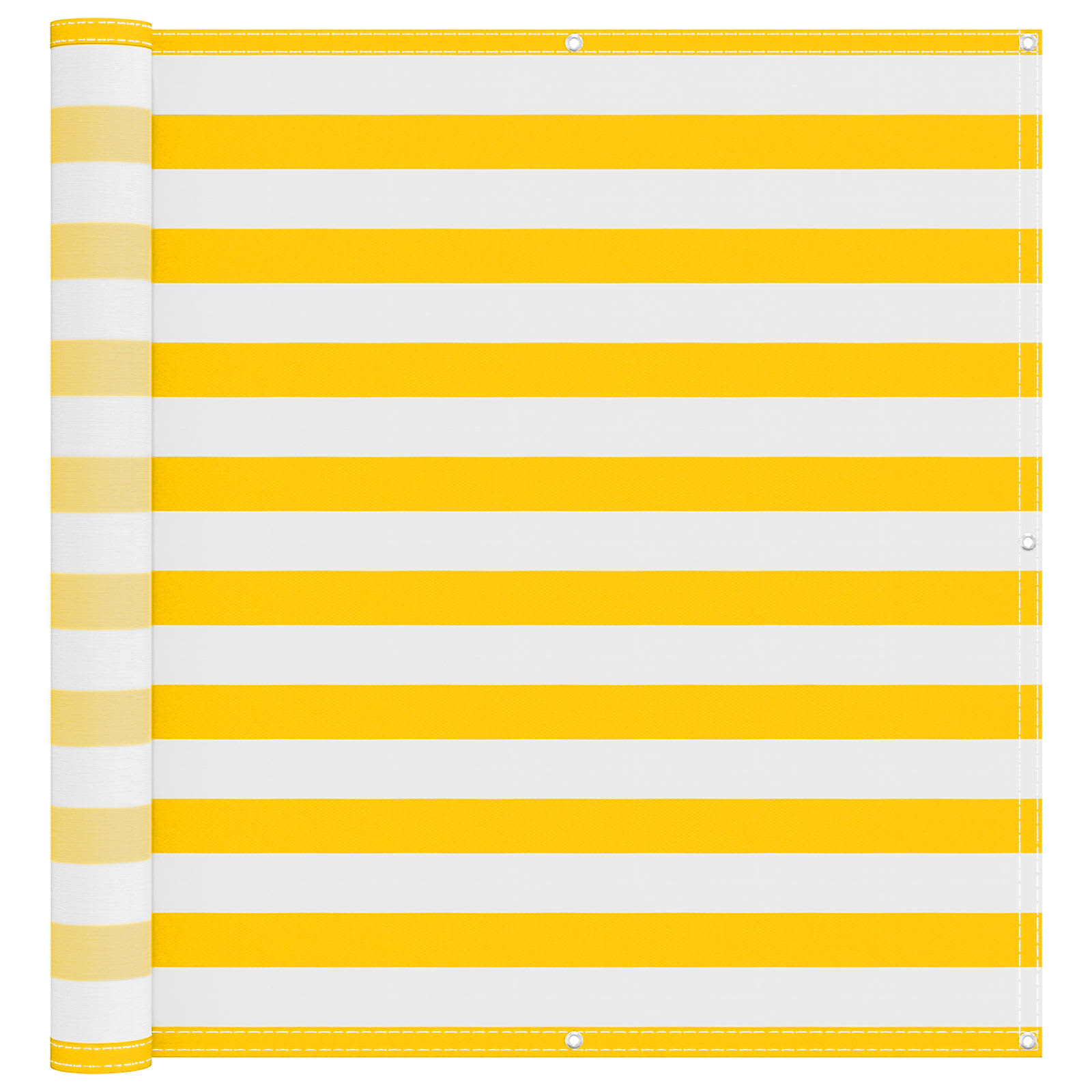 Balkon Scherm Geel en Wit 110 x 700 cm Oxford Stof image 2