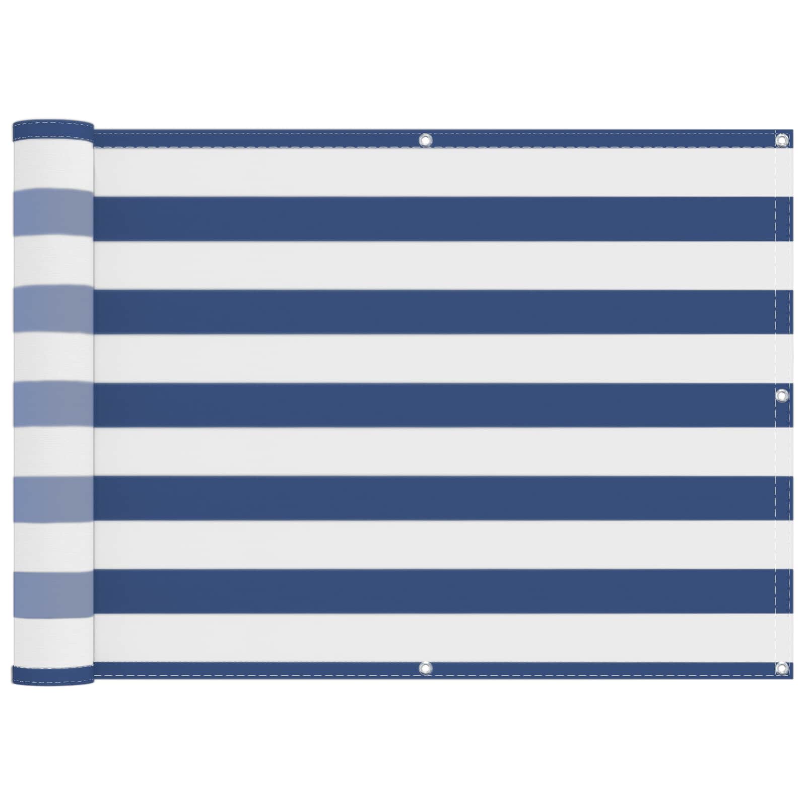 Balkon Scherm Blauw en Wit 75 x 200 cm PU gecoat oxford alu image 2