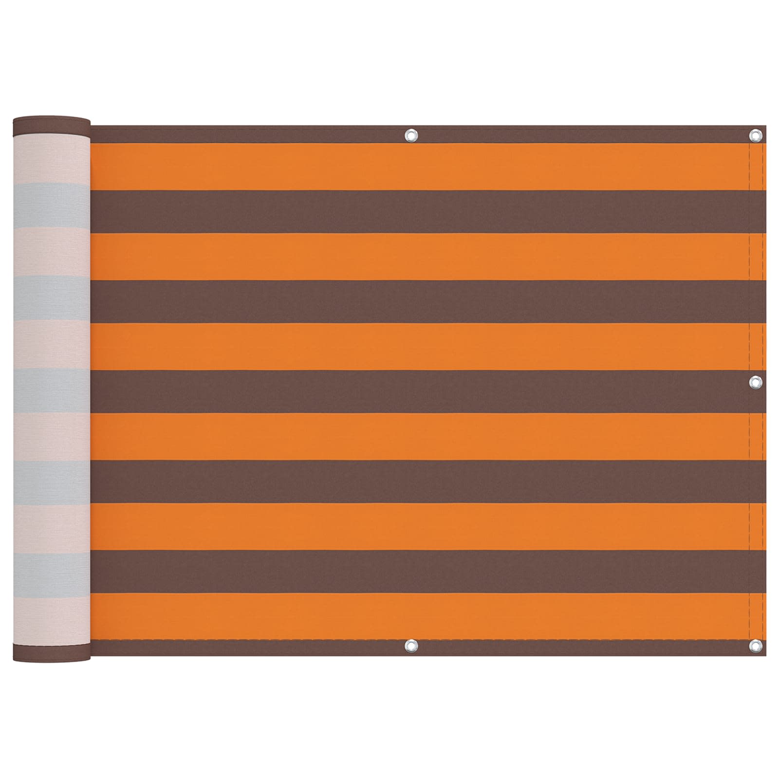 Balkon Scherm Oranje en Bruin 75 x 200 cm PU gecoat oxford alu image 2